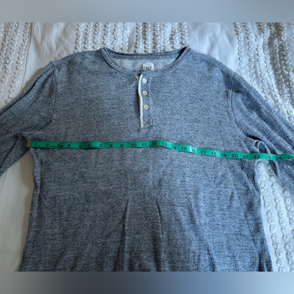 Men’s Cotton Thermal Henley long sleeve tshirt - Picture 4 of 8